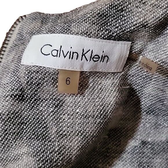 CALVIN KLEIN Sleeveless Sheath Dress‎ Neutral Tones Textured Career Cocktail  6 - Picture 5 of 6